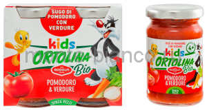 Соус Rodolfi Ortolina Kids BIO томатный с овощами, Италия
