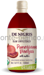 Уксус De Nigris Organic гранатовый нефильтрованный, Италия