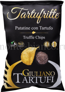 Чипсы  Giuliano Tartufi картофельные с черным трюфелем, Италия