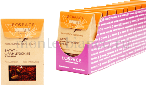 Эко-чипсы EcoSpace овощные Батат-Французские травы EXOTIC, Россия