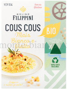 Кускус Molino Filippini из белой и желтой кукурузы БИО без глютена
