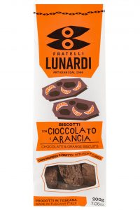 Печенье Fratelli Lunardi с шоколадом и  цукатами апельсина 200 гр, Италия
