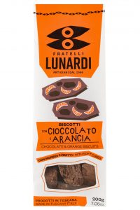Печенье Fratelli Lunardi с шоколадом и цукатами апельсина 200 гр, Италия