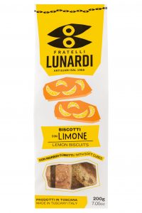 Печенье Fratelli Lunardi с цукатами лимона 200 гр, Италия