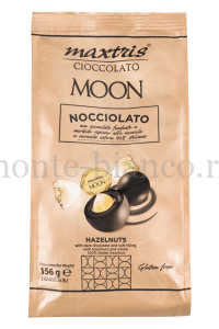Шоколадные конфеты Moon Maxtris с шоколадным кремом и  цельным фундуком 156 г, пакет, Италия
