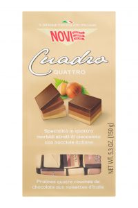 Шоколадные конфеты Novi из 4-х видов шоколада (темного, Джандуйя, молочного и белого) 150 гр  , Италия
