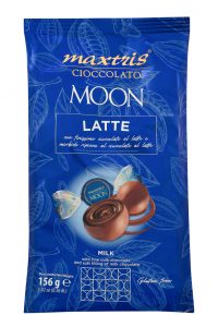Шоколадные конфеты Moon Maxtris с начинкой из молочного шоколада 156 г, пакет, Италия