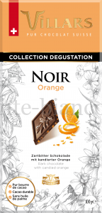 Шоколад Villars темный с цукатами из апельсиновых корочек 100 г, Швейцария