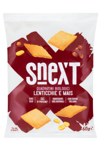 Снеки SNEXT из чечевицы и кукурузы, 60 г Италия